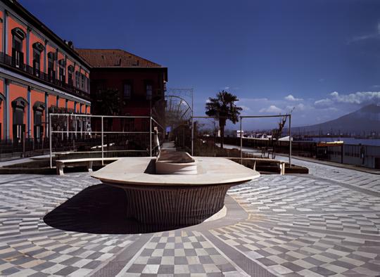 Belvedere Hanging Garden with "Great elliptical table," Andrea di Lucca