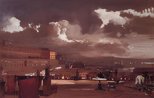 Royal Palace from Palazzo Salerno watercolor, Giacinto Gigante, 1854