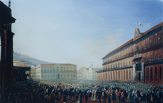 Royal Palace on the occasion of Pope Pius IX's stay in Naples (1849) – L. Ferg